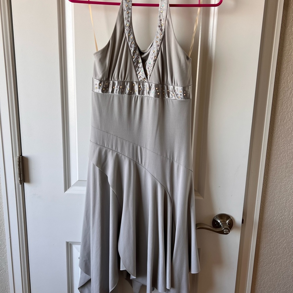 Gray halter dress